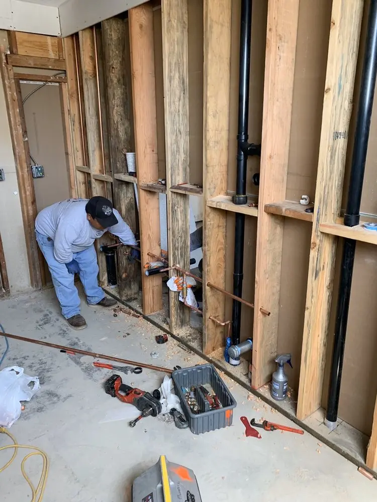 Commercial rough-in plumbing for Gas Line Repair in Lambertville